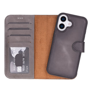VENOULT™  Detachable Wallet Case for iPhone 17 – Full-Grain Genuine Leather, MagSafe Compatible