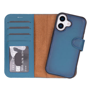 VENOULT™  Detachable Wallet Case for iPhone 17 – Full-Grain Genuine Leather, MagSafe Compatible