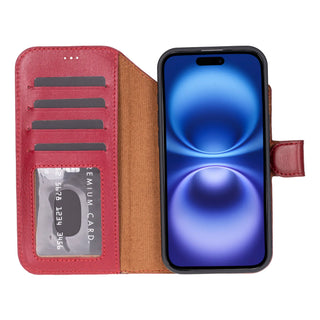 VENOULT™  Detachable Wallet Case for iPhone 17 Air– Full-Grain Genuine Leather, MagSafe Compatible