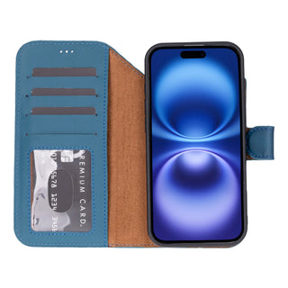 VENOULT™  Detachable Wallet Case for iPhone 17 Air– Full-Grain Genuine Leather, MagSafe Compatible