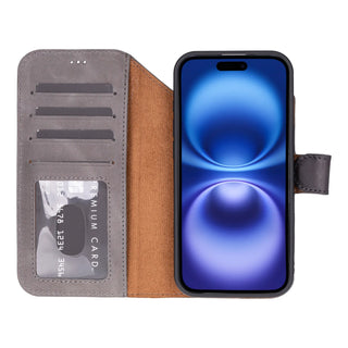VENOULT™  Detachable Wallet Case for iPhone 17 Air– Full-Grain Genuine Leather, MagSafe Compatible