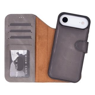 VENOULT™  Detachable Wallet Case for iPhone 17 Air– Full-Grain Genuine Leather, MagSafe Compatible