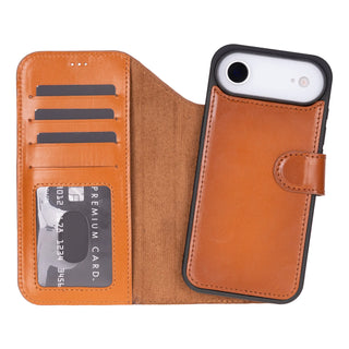 VENOULT™  Detachable Wallet Case for iPhone 17 Air– Full-Grain Genuine Leather, MagSafe Compatible