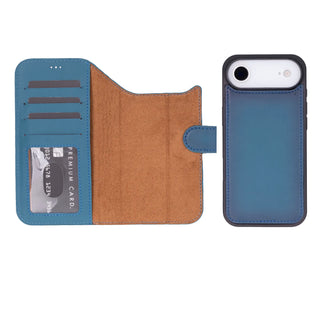 VENOULT™  Detachable Wallet Case for iPhone 17 Air– Full-Grain Genuine Leather, MagSafe Compatible