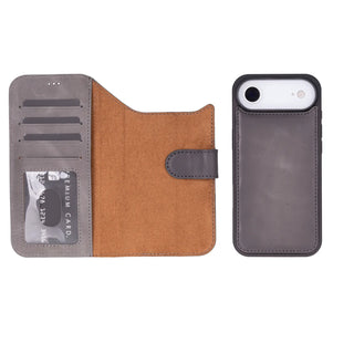VENOULT™  Detachable Wallet Case for iPhone 17 Air– Full-Grain Genuine Leather, MagSafe Compatible