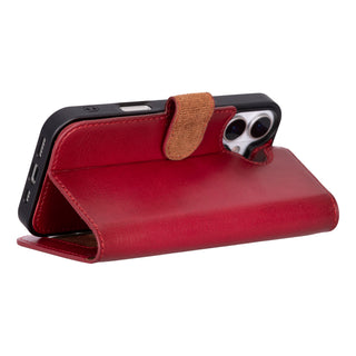 VENOULT™  Detachable Wallet Case for iPhone 17 – Full-Grain Genuine Leather, MagSafe Compatible