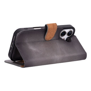 VENOULT™  Detachable Wallet Case for iPhone 17 – Full-Grain Genuine Leather, MagSafe Compatible