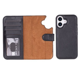VENOULT™  Detachable Wallet Case for iPhone 17 – Full-Grain Genuine Leather, MagSafe Compatible