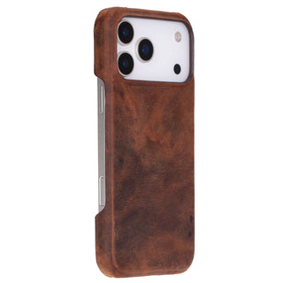 Slim Leather Case for iPhone 17 Pro – Full-Grain Genuine Leather, MagSafe Compatible