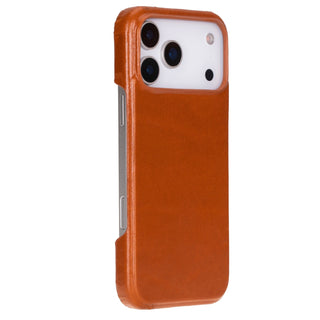 iPhone 17 Pro Max MagSafe Compatible Slim Leather Case Full-Grain Genuine Leather, 