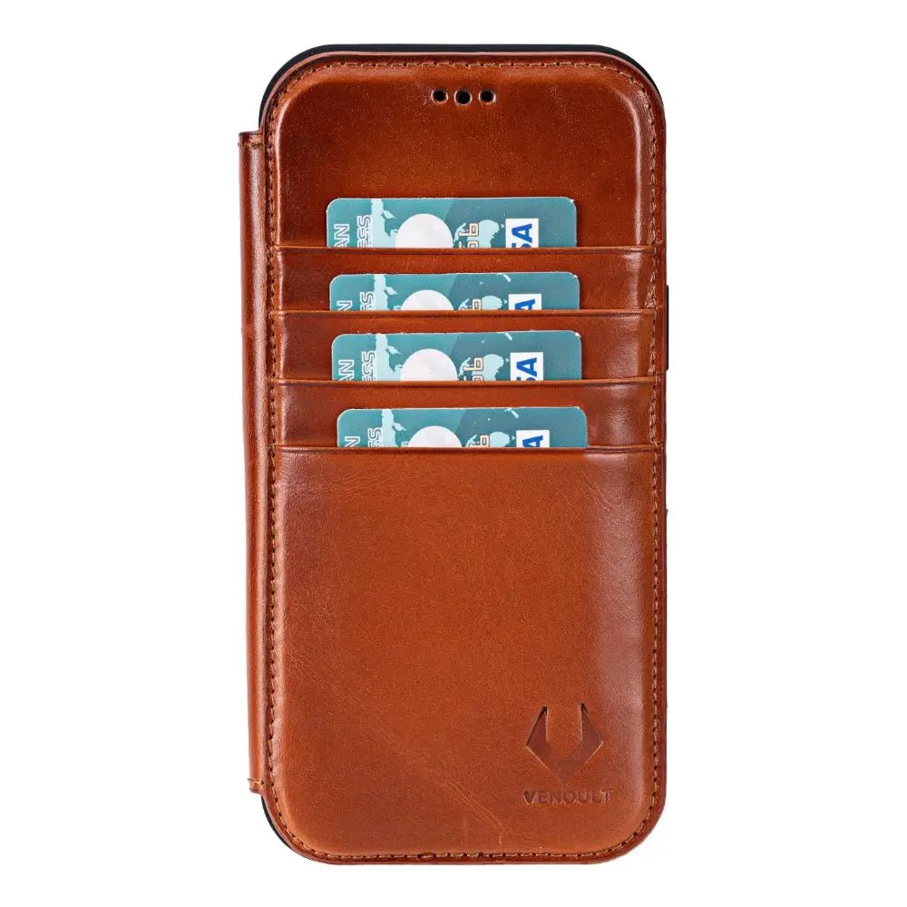 iPhone 16 Pro max leather Wallet Case 4 Card Holder VENOULT iPhone 16 Pro max leather Wallet Case 4 Card Holder VENOULT